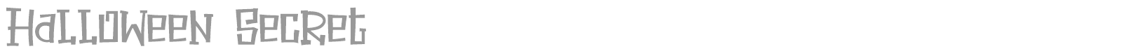 Halloween Secret font preview